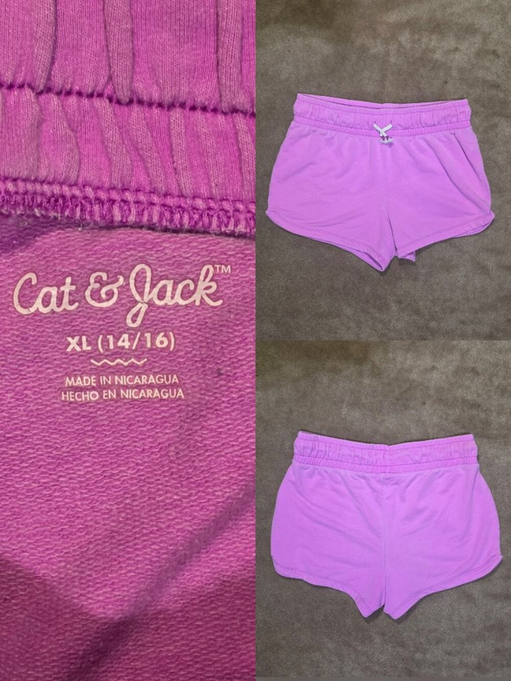 Kids Cat & Jack Lavader Cozy Short Shorts Sz XL 14/16